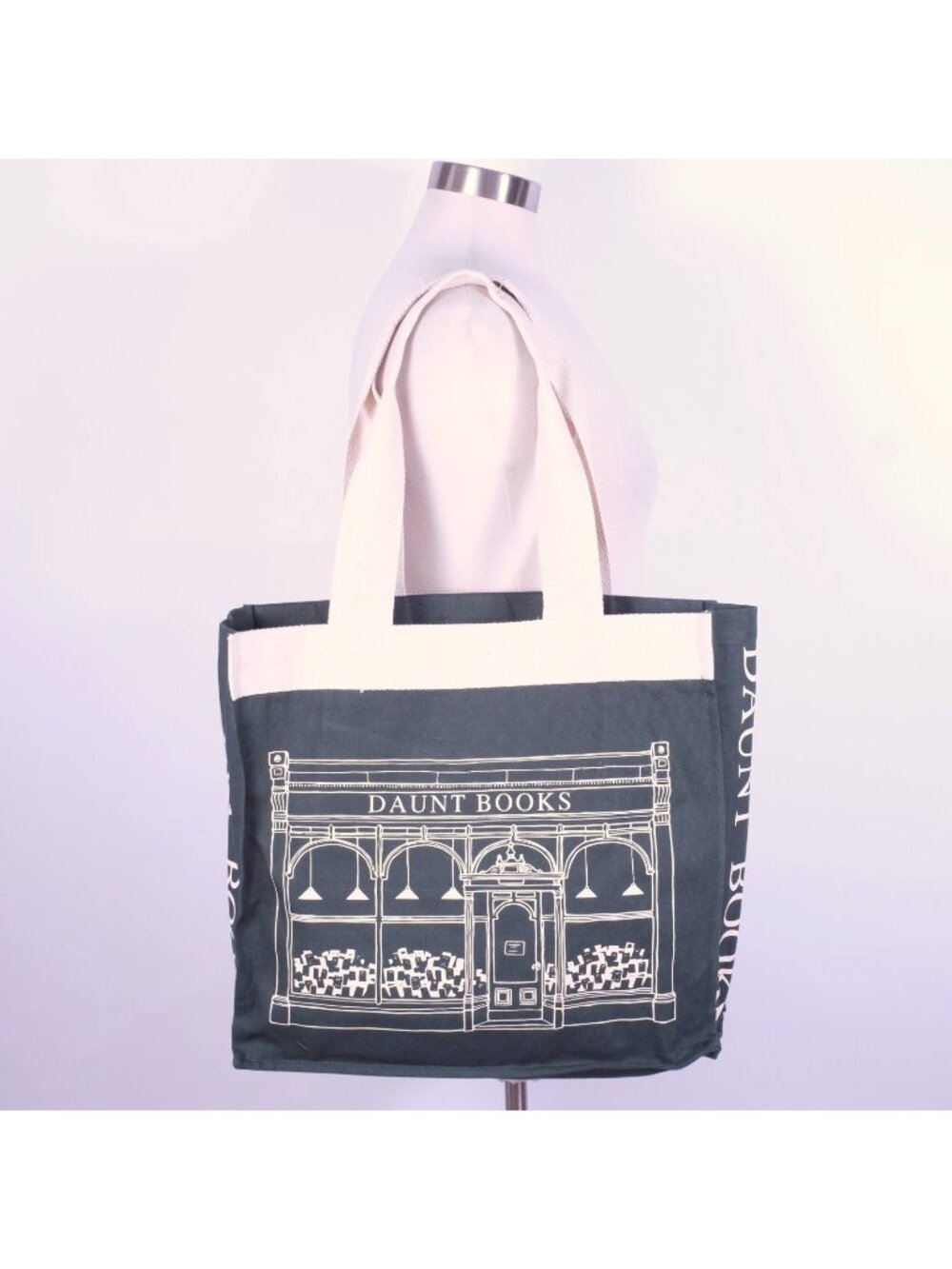 Daunt Books London tote bag US seller ready to ship green canvas - Picture 1 of 5